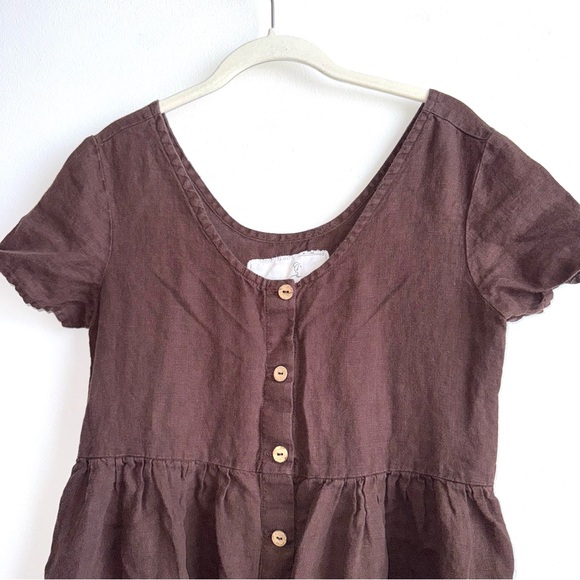notPERFECTLINEN Brown Linen Dress - Picture 2 of 9